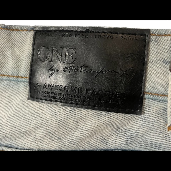 One Teaspoon Awesome Baggies Denim Jeans Size 23 Blue Hart - Picture 9 of 11